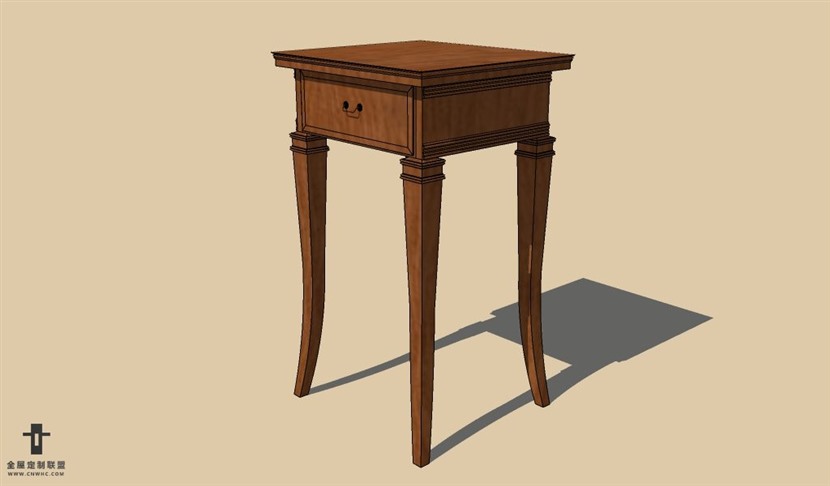 SketchUp草图大师欧式柜子床头柜SU模型下载Nightstand-014SKP模型