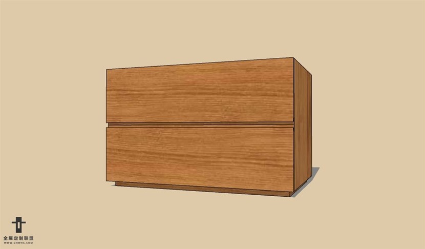 SketchUp草图大师现代风格床头柜SU模型下载Nightstand-021SKP模型