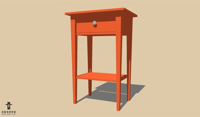 SketchUp草图大师简欧风格床头柜SU模型下载Nightstand-032SKP模型