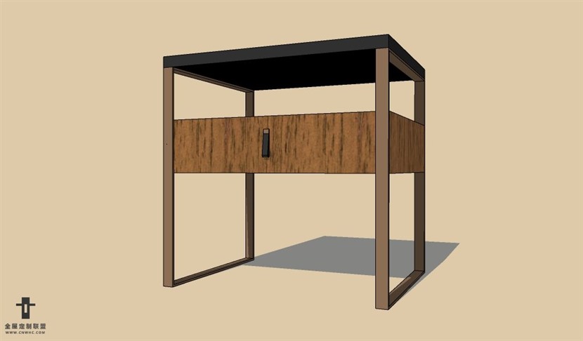 SketchUp草图大师欧式风格床头柜SU模型Nightstand-049SKP模型