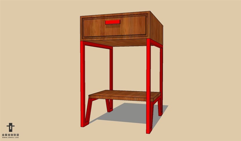 SketchUp草图大师现代风格床头柜SU模型Nightstand-061SKP模型