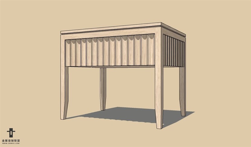 SketchUp草图大师简欧风格床头柜SU模型下载Nightstand-065SKP模型