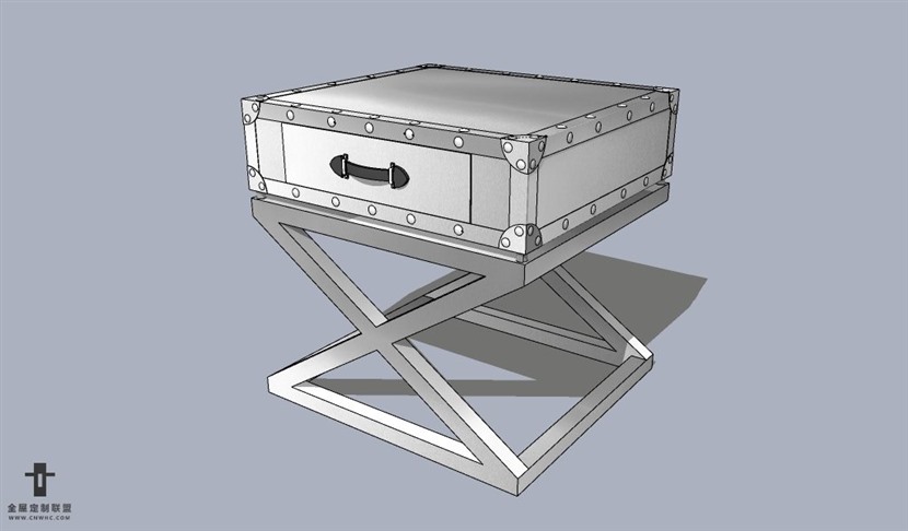 SketchUp草图大师方边几SU模型Sideboard-016SKP模型