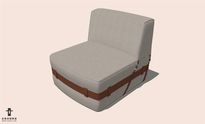 SketchUp草图大师单人沙发SU模型下载-Sofa-001SKP模型