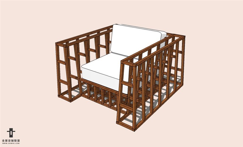 SketchUp草图大师单人沙发SU模型下载-Sofa-009SKP模型