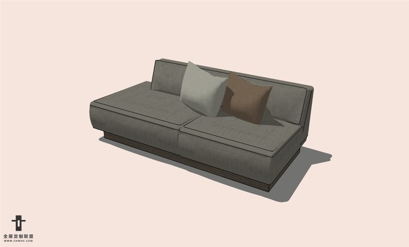 SketchUp草图大师多人沙发SU模型下载-Sofa-017SKP模型