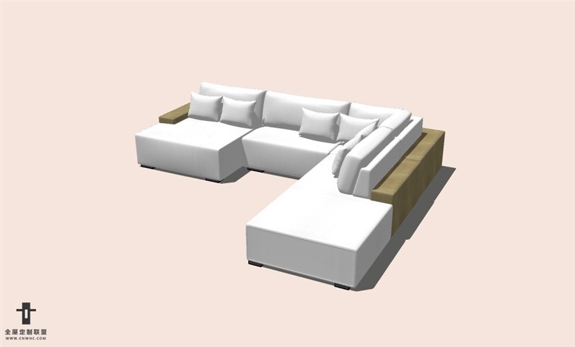 SketchUp草图大师L型沙发SU模型下载-Sofa-018SKP模型