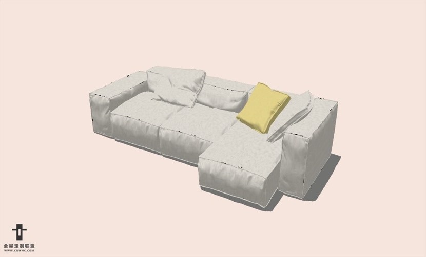 SketchUp草图大师L型沙发SU模型下载-Sofa-020SKP模型