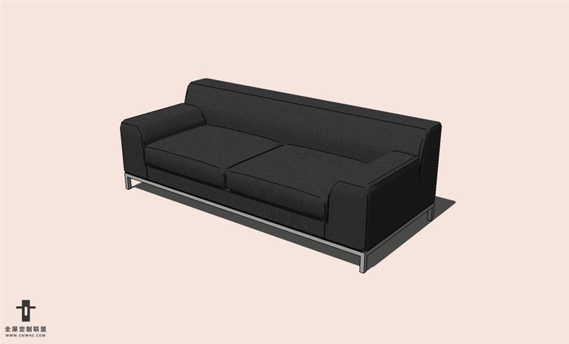 SketchUp草图大师多人沙发SU模型下载-Sofa-028SKP模型