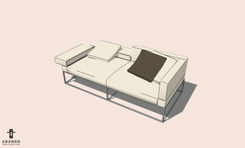 SketchUp草图大师多人沙发SU模型下载-Sofa-035SKP模型