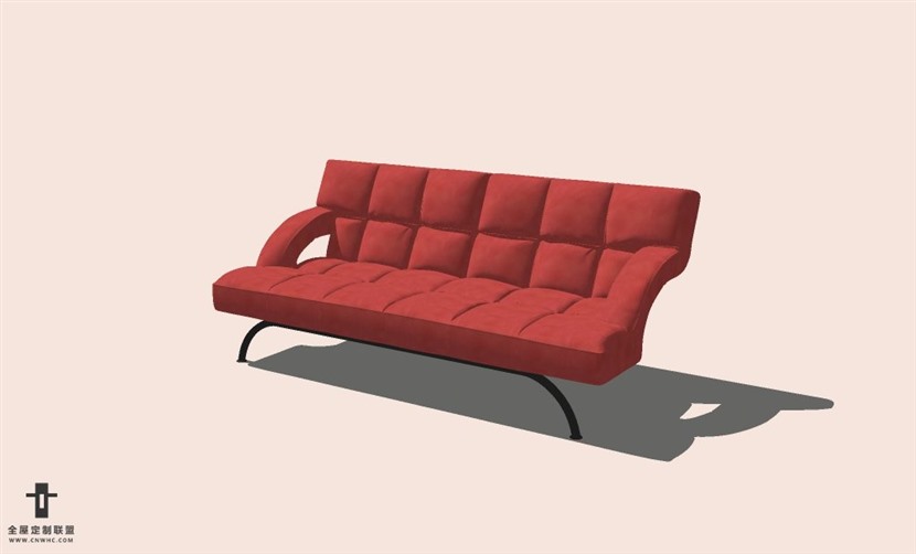 SketchUp草图大师多人沙发SU模型下载-Sofa-050SKP模型