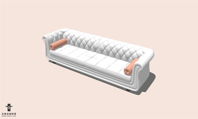 SketchUp草图大师多人沙发SU模型下载-Sofa-064SKP模型