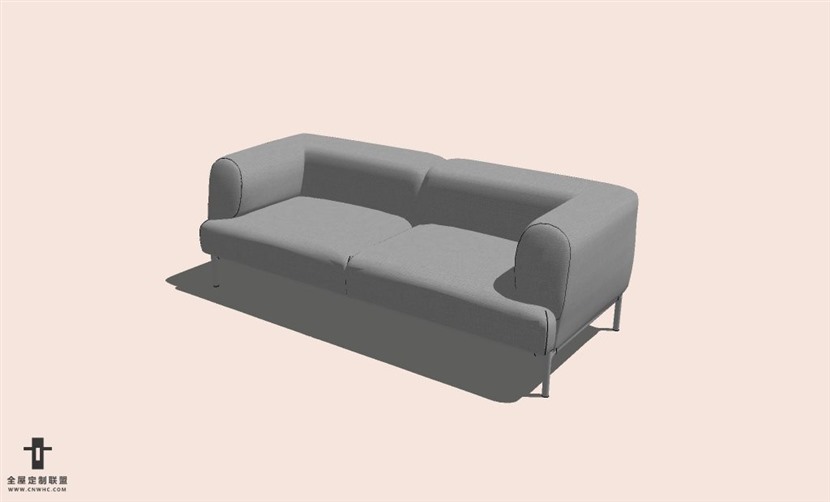 SketchUp草图大师多人沙发SU模型下载-Sofa-067SKP模型