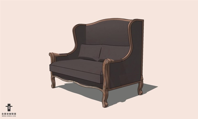 SketchUp草图大师多人沙发SU模型下载-Sofa-081SKP模型