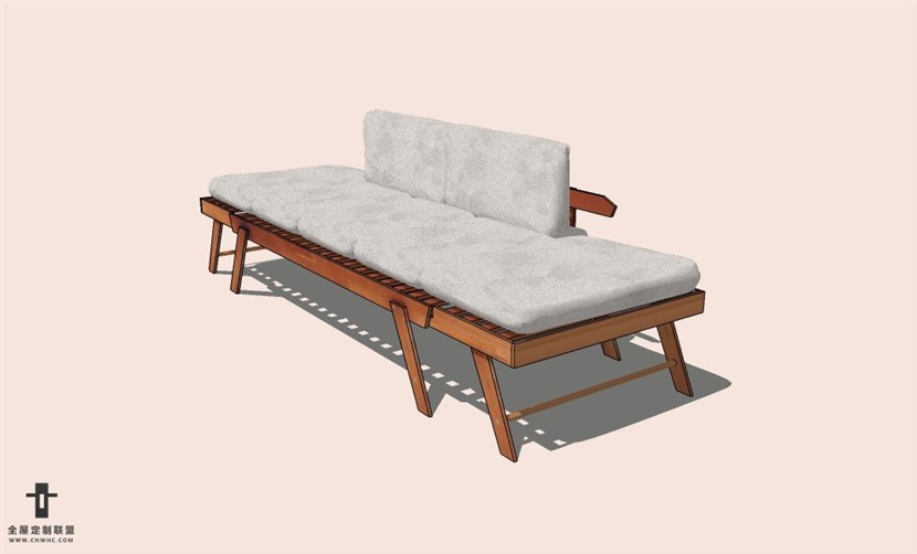 SketchUp草图大师多人沙发SU模型下载-Sofa-084SKP模型