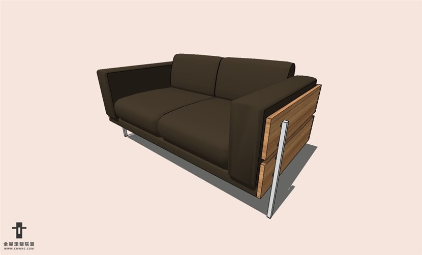 SketchUp草图大师多人沙发SU模型下载-Sofa-085SKP模型