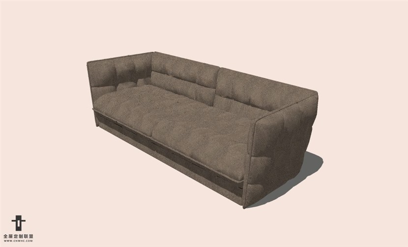 SketchUp草图大师多人沙发SU模型下载-Sofa-086SKP模型