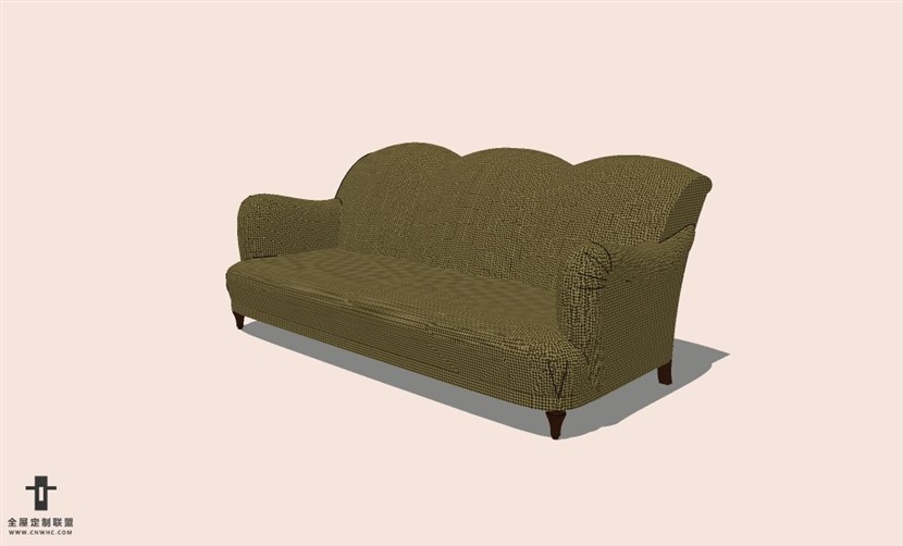 SketchUp草图大师多人沙发SU模型下载-Sofa-091SKP模型