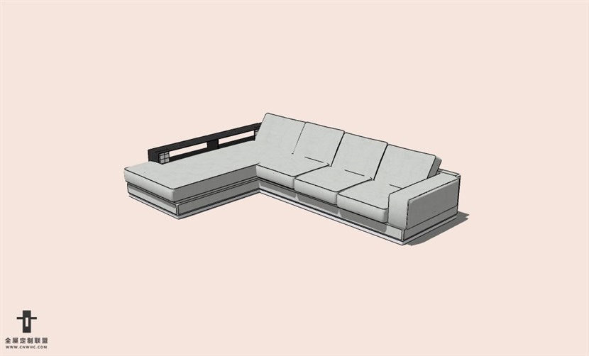 SketchUp草图大师多人沙发SU模型下载-Sofa-099SKP模型