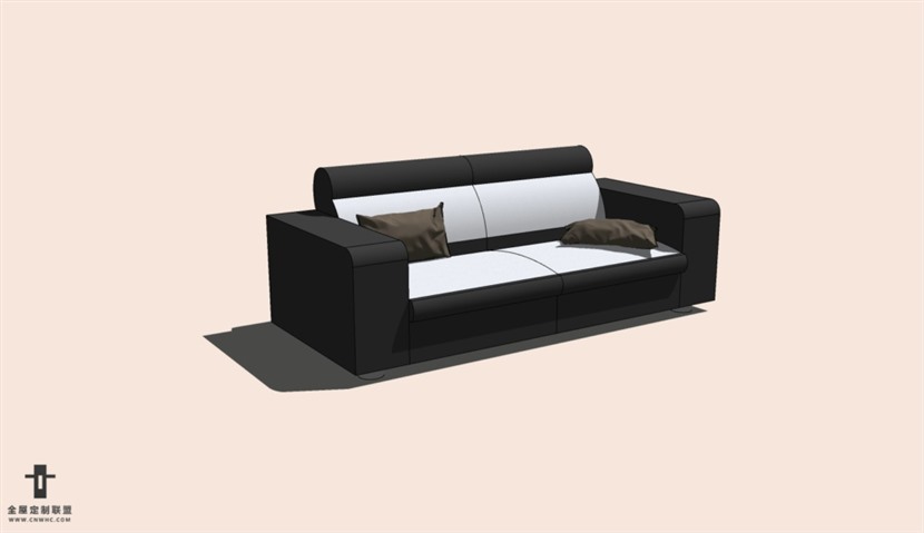 SketchUp草图大师多人沙发SU模型下载-Sofa-105SKP模型