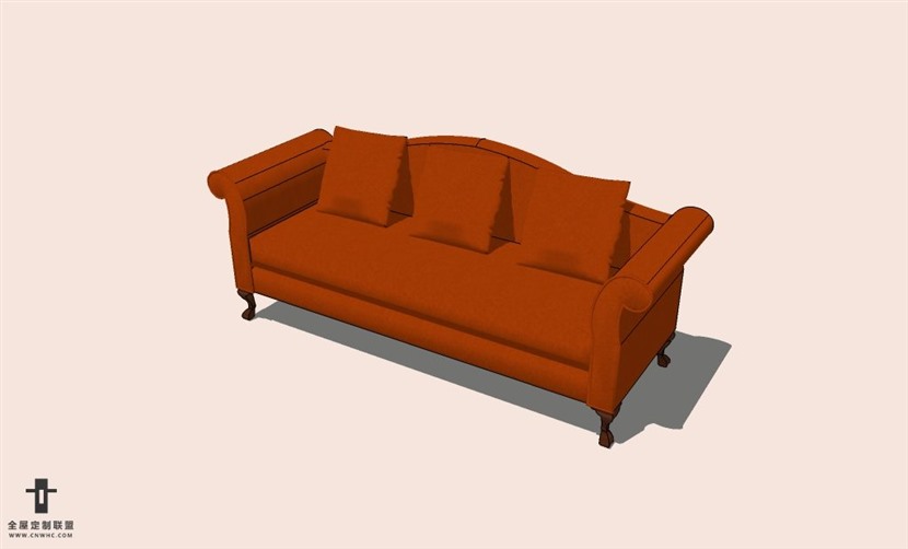 SketchUp草图大师多人沙发SU模型下载-Sofa-109SKP模型