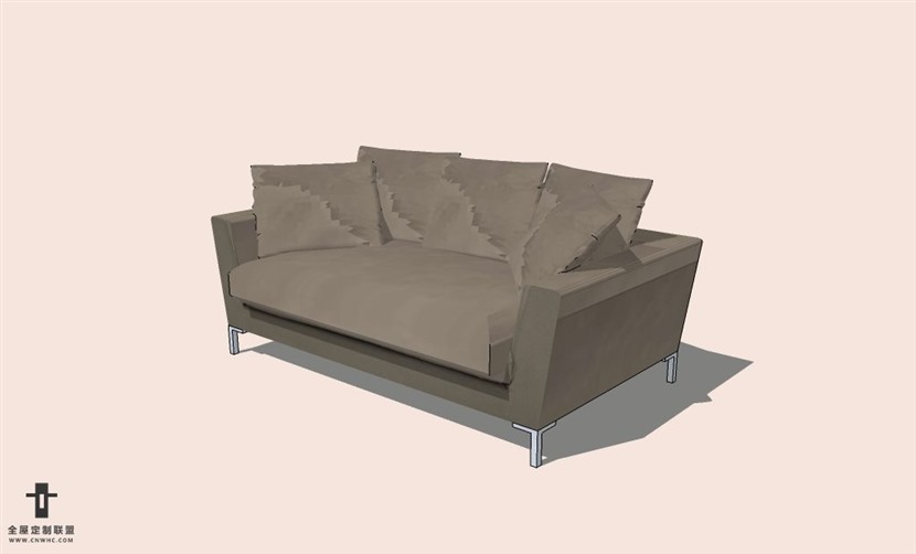 SketchUp草图大师多人沙发SU模型下载-Sofa-112SKP模型