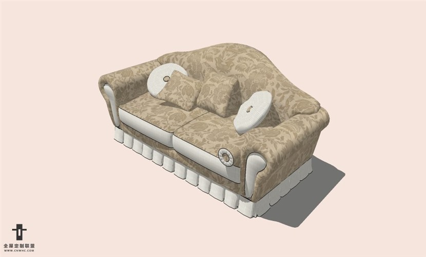 SketchUp草图大师多人沙发SU模型下载-Sofa-114SKP模型