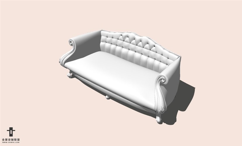 SketchUp草图大师多人沙发SU模型下载-Sofa-126SKP模型