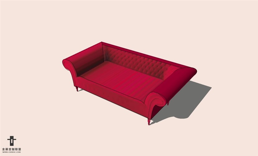 SketchUp草图大师多人沙发SU模型下载-Sofa-140SKP模型