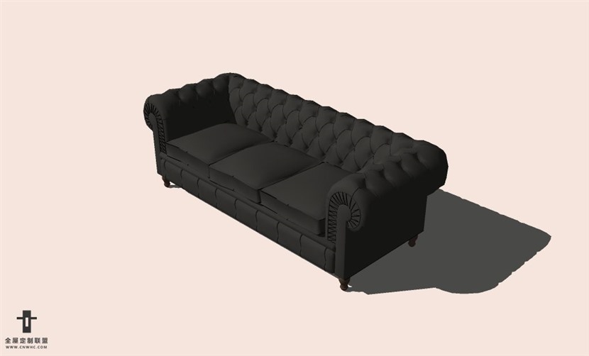 SketchUp草图大师多人沙发SU模型下载-Sofa-150SKP模型