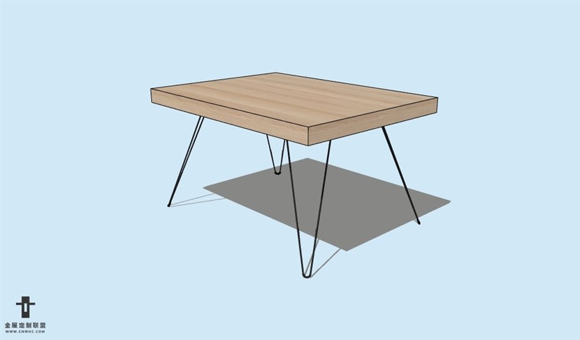 SketchUp草图大师方餐桌子SU模型Table-004SKP模型