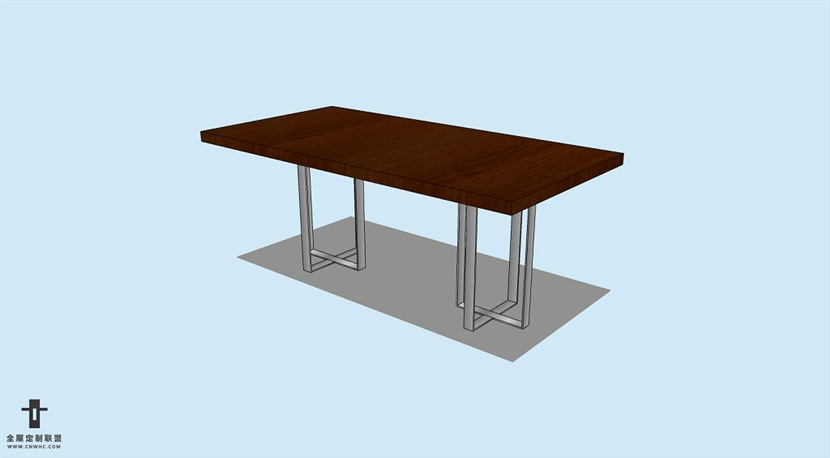 SketchUp草图大师方餐桌子SU模型Table-006SKP模型