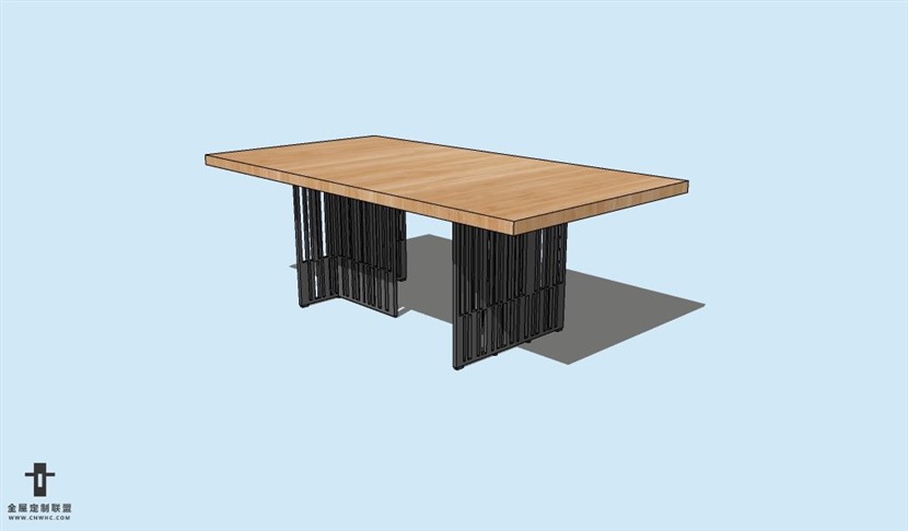 SketchUp草图大师方餐桌子SU模型Table-008SKP模型