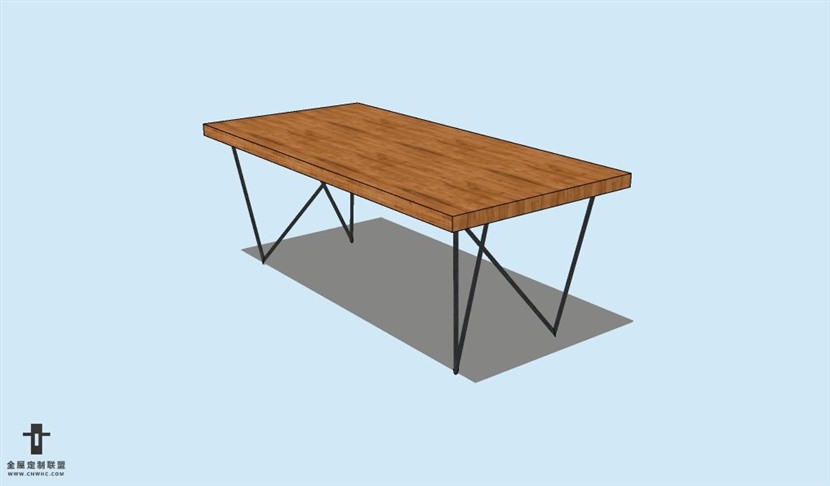 SketchUp草图大师方餐桌子SU模型Table-012SKP模型