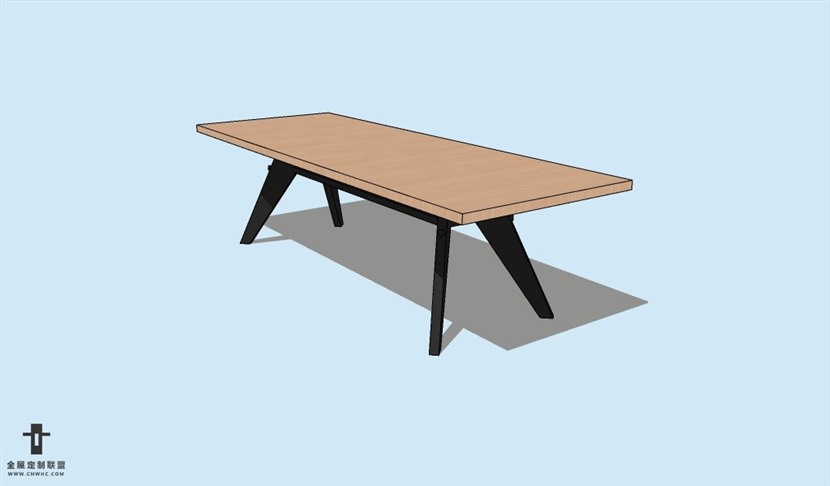 SketchUp草图大师方餐桌子SU模型Table-014SKP模型