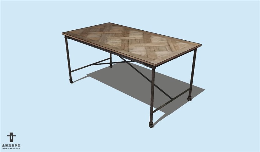 SketchUp草图大师方餐桌子SU模型Table-018SKP模型