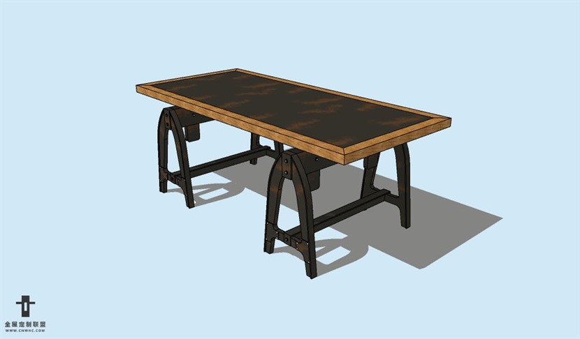 SketchUp草图大师方餐桌子SU模型Table-026SKP模型