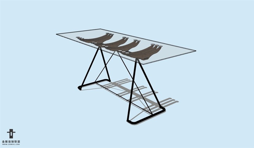 SketchUp草图大师方餐桌子SU模型Table-032SKP模型