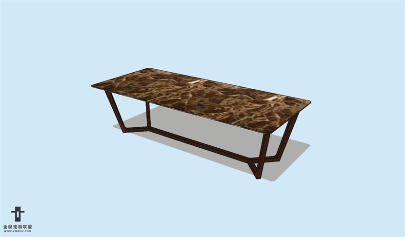 SketchUp草图大师方餐桌子SU模型Table-034SKP模型