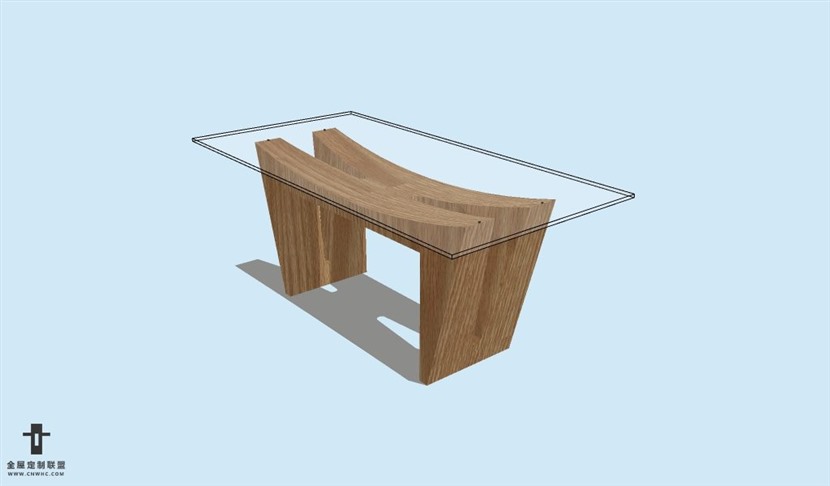 SketchUp草图大师方餐桌子SU模型Table-036SKP模型