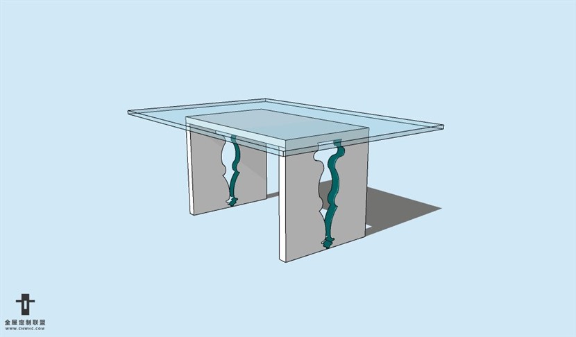 SketchUp草图大师方餐桌子SU模型Table-037SKP模型