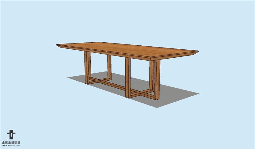 SketchUp草图大师方餐桌子SU模型Table-040SKP模型