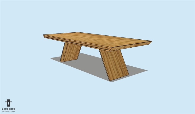 SketchUp草图大师方餐桌子SU模型Table-042SKP模型