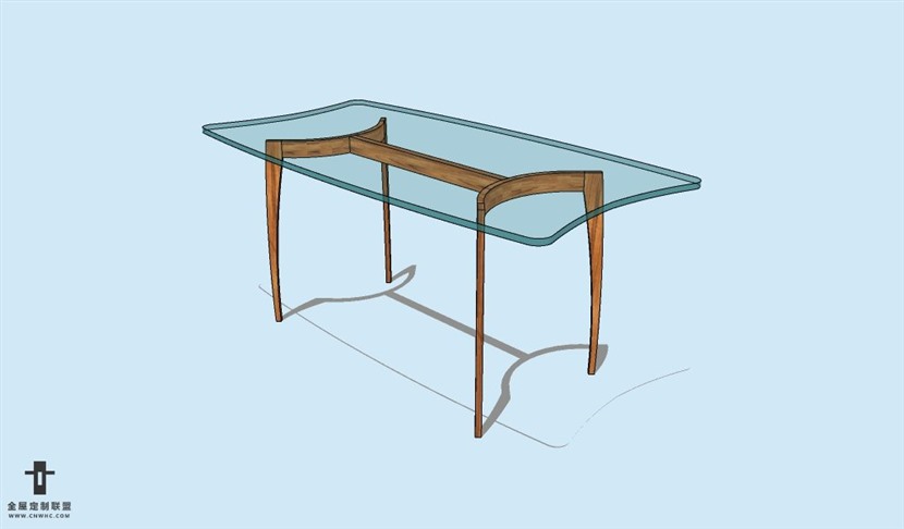 SketchUp草图大师方餐桌子SU模型Table-043SKP模型