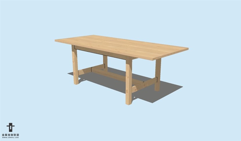 SketchUp草图大师方餐桌子SU模型下载Table-044SKP模型