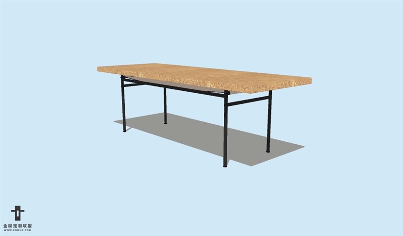 SketchUp草图大师方餐桌子SU模型Table-048SKP模型