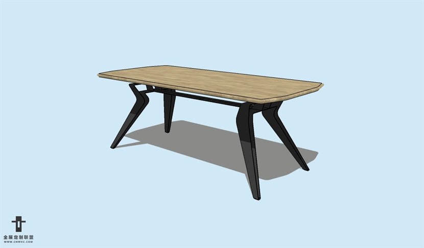 SketchUp草图大师方餐桌子SU模型下载Table-050SKP模型