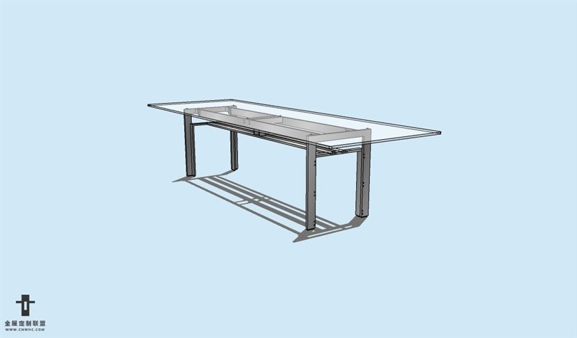 SketchUp草图大师方餐桌子SU模型Table-051SKP模型