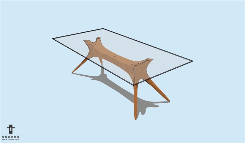 SketchUp草图大师方餐桌子SU模型下载Table-055SKP模型