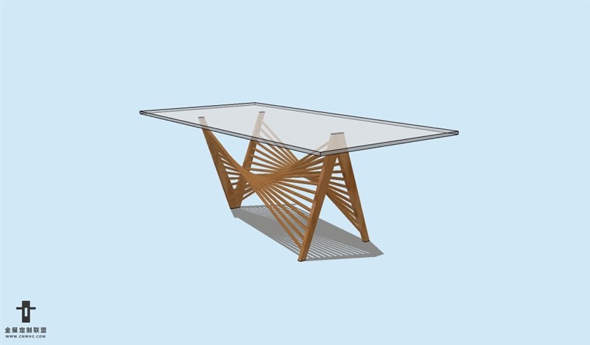 SketchUp草图大师方餐桌子SU模型下载Table-057SKP模型